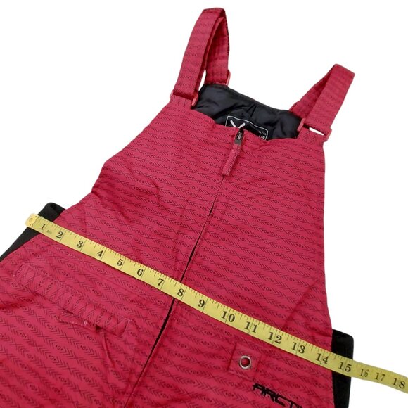Arctix A6 Snow Bib Kids 14/16 Large Red Insulated Front Zip Outdoor Winter - Picture 9 of 12
